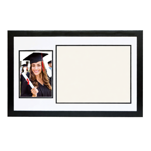 Cadre de diplôme 4-en-1 de qualité supérieure avec présentoir photo pour diplôme et cadre photo - Product Image 2