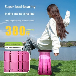 Mini chaise pliante multifonctionnelle télescopique portable robuste pour le <span class=keywords><strong>camping</strong></span>, modèle Rainbow Mountain - Product Image 3