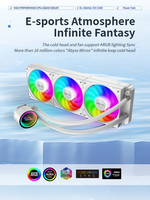 Gamer-X Alto rendimiento 360mm PWM Disipador de calor de aluminio CPU Enfriador líquido Silencioso ARGB Kit de refrigeración por agua Cojinete de cerámica inteligente