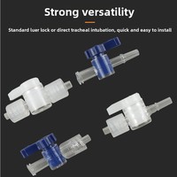 Vanne industrielle en plastique à double ou triple voie Luer Lock, interrupteur microfluidique, vanne de régulation pour le contrôle des fluides en laboratoire