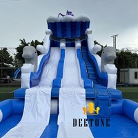 Installations de parcs d'attractions, manèges aquatiques, grands toboggans aquatiques gonflables avec piscines gonflables