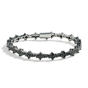 Pulsera de tenis de latón con circonitas 5A de 7mm, diseño flor de ciruelo, con cierre de resorte, chapada <span class=keywords><strong>en</strong></span> <span class=keywords><strong>oro</strong></span> de 14K, joyería Hip Hop <span class=keywords><strong>para</strong></span> mujer y <span class=keywords><strong>hombre</strong></span> - Product Image 2