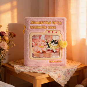 Cojín de Peluche Personalizado con Diseño de Libro de Maquillaje, Lavable, para Sofá, Estuche Cosmético Esponjoso, Tamaño Grande, Decoración del Hogar, Regalo, Material TPE - Product Image 2