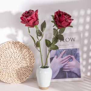 Loulan - Tallo de Rosa Seca y Tostada de Una Sola Flor, Rosa Artificial Realista y Duradera, Decoraciones para el Día de la Madre y Navidad - Product Image 5