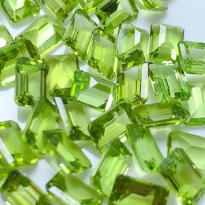 Bán buôn giá 4x6mm tự nhiên Peridot lỏng đá quý mặt Olivine Octagon cắt từ nhà cung cấp - Product Image 3