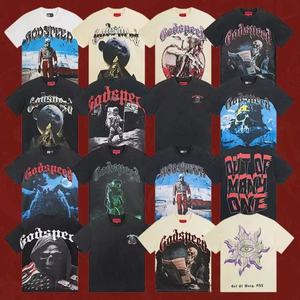 <span class=keywords><strong>T</strong></span>-<span class=keywords><strong>shirt</strong></span> a maniche corte lavata effetto vintage con stampa Teschio <span class=keywords><strong>Rock</strong></span> <span class=keywords><strong>Band</strong></span>, vestibilità ampia casual, unisex, per coppie, Base Layer God <span class=keywords><strong>Shirt</strong></span> - Product Image 6