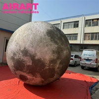 Décoration LED lune gonflable, planète thème fête lune gonflable pour accrocher