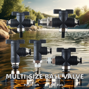 4mm/6mm/8mm/10mm/12mm Pneumatic <strong>Connector</strong> Quick Adapter BUC Hand Valve Switch Black Shut Ball Valve Manual Power Tube Fittings - Product Image 2