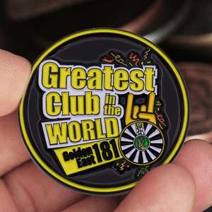 Moneda de desafío de metal personalizada de fábrica con logotipo de equipo, grabable, de 30mm, 40mm, 50mm, amuleto de la suerte con forma de bate - Product Image 2