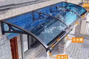 Toldo de Aluminio Grande, Moderno, Manual, Impermeable, para Exteriores, para Terraza, Jardín, Patio, Camping, Refugio - Product Image 2