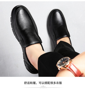 Chaussures Richelieu Noires et <span class=keywords><strong>Marron</strong></span> à <span class=keywords><strong>Semelle</strong></span> Extérieure en PU pour Hommes, en Cuir de Vachette Véritable, Chaussures de Ville Habillées et Décontractées pour Affaires - Product Image 2