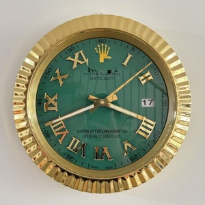 Lorex 34Cm Duy Nhất Mặt Kim Loại Đồng Hồ Treo Tường 14Inch Con Chó Khung Răng Chữ Số La Mã Phong Cách Hiện Đại Quét Chuyển Động Thứ Hai Cho Phòng Khách - Product Image 4