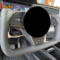 Nuevo Volante Deportivo de Cuero Perforado con Fibra de Carbono 2024, Kit Personalizable con Color de Costuras para Tesla Model X/S 2017-2019