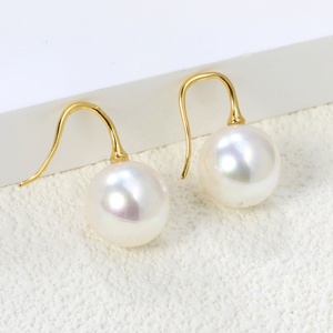 Pendientes de Perlas Clásicos de Moda, Joyería Simple y Moderna, Hipoalergénicos, Chapados en Oro de 18K, de Acero Inoxidable, para Mujer - Product Image 3