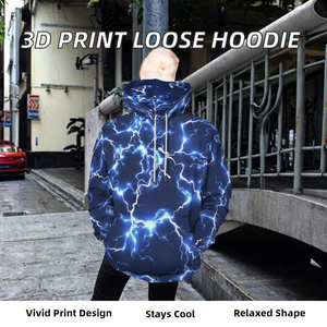 Sudadera con Capucha Digital Solid 100% Algodón Fleece, Corte Regular, Logotipo Frontal, Transpirable, de Secado Rápido, Ropa para Hombre - Product Image 2