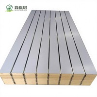 Panneau rainuré en MDF mélaminé 15-18mm 4x8ft, vente directe usine, panneau rainuré pour mur à lamelles, MDF imperméable, vente en gros