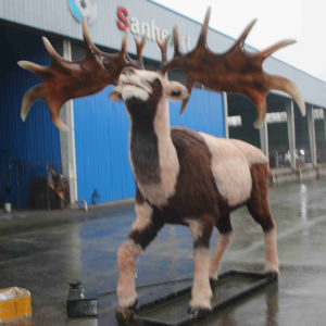 Nouvel arrivage Zigong modèle de parc d'attractions décorations de Noël cerf animatronique cerf robotique en fibre de verre grandeur nature pour Noël - Product Image 1