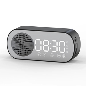 Intelligent Alarm Blue tooth Speaker <b>Mirror</b> <b>Clock</b> Wireless Plug-in Household Outdoor Portable Audio Radio Fashionable Sound - Product Image 3