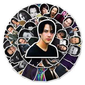 50 pièces <span class=keywords><strong>célèbre</strong></span> film d'<span class=keywords><strong>acteur</strong></span> musulman image Keanu Reeves autocollant - Product Image 4
