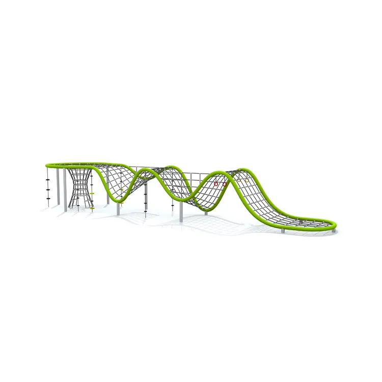 Structure d'escalade de corde pour enfants, terrain de jeux à usage commercial, extérieur