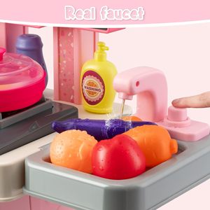 Ensemble de cuisine pour enfants, ensemble de cuisson réaliste avec lumières et sons, jouets en plastique pour tout-petits, jeux d'imitation - Product Image 3