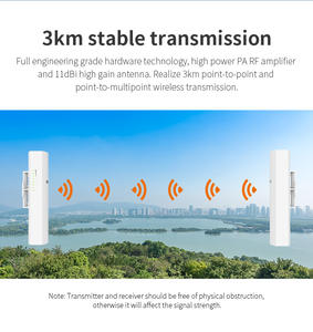 <span class=keywords><strong>Point</strong></span> d'accès sans fil longue portée 300Mbps avec appairage automatique pour la surveillance des ascenseurs et la transmission vidéo HD COMFAST CF-E113A V2 - Product Image 4