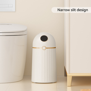 <span class=keywords><strong>Poubelle</strong></span> <span class=keywords><strong>à</strong></span> couches automatique intelligente <span class=keywords><strong>à</strong></span> fermeture automatique, en plastique, mains libres, 10L, double compartiment, étanche IPX4, pour salle de bain intérieure - Product Image 6