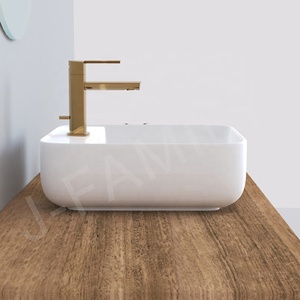 Évier <span class=keywords><strong>de</strong></span> salle <span class=keywords><strong>de</strong></span> bain en céramique avec design carré, lavabo pour salle <span class=keywords><strong>de</strong></span> bain - Product Image 4