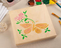 Panneaux carrés en bois brut écologiques pour la peinture, le dessin, les arts et l'artisanat
