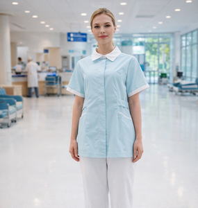 Haut de blouse médicale à manches courtes personnalisé OEM ODM pour femmes, uniforme d'infirmière - Product Image 5