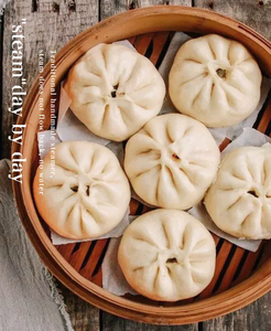 Cestello per Cottura a Vapore in Bambù Personalizzato all'Ingrosso, Vaporiera per Ravioli e Dim Sum con Bacchette, Forma Rotonda Marrone per Cucina - Product Image 3