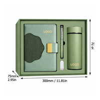 Ensemble cadeau personnalisé avec bloc-notes magnétique en cuir PU A5, gobelet isotherme, stylo, clé USB, avec boîte et sac pour les réunions de bureau, cadeaux d'entreprise