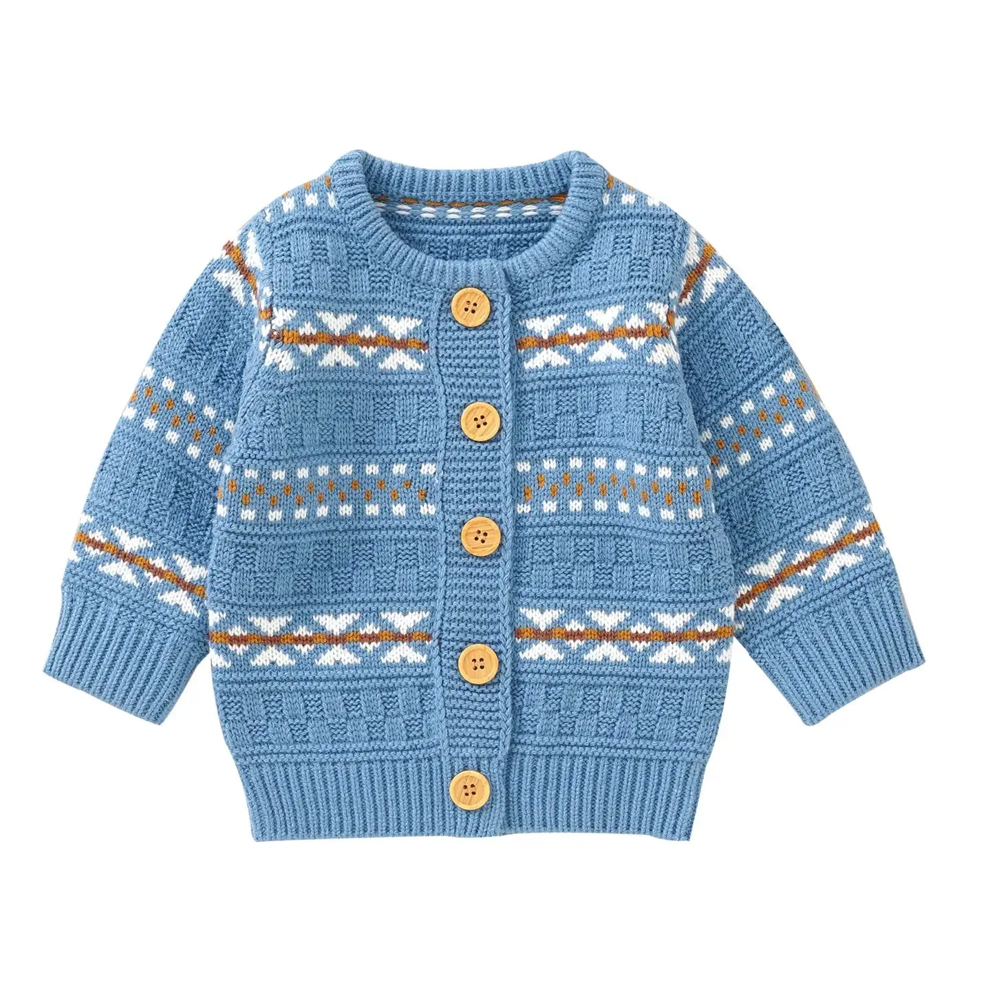 Tùy Chỉnh Bé Đan Cardigan Cô Gái Chàng Trai Outwear Áo Khoác Trẻ Em Của Đan Mùa Đông Ấm Top Dài Tay Áo Bán Buôn Toddler Cardigan