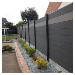 6x6黑色木塑围栏面板铝制房屋柱