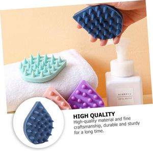 Brosse de massage du cuir chevelu en silicone, brosse de bain, nouvelle forme en goutte d'eau pour un nettoyage en profondeur du cuir chevelu et une relaxation des méridiens - Product Image 5