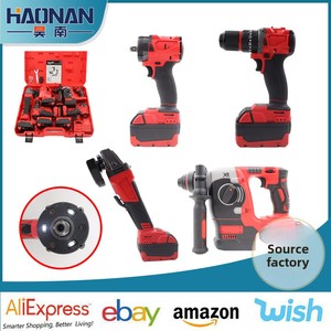 Juego de Herramientas Eléctricas de Cuatro Piezas con Martillo, Amoladora Angular, Llave Inglesa y <span class=keywords><strong>Destornillador</strong></span> - Batería de Litio Recargable - Product Image 2