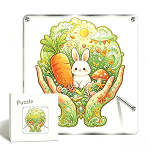 Manufacturer Custom Laser Cut Wooden <strong>Jigsaw</strong> Puzzle Floating Acrylic Display <strong>Frame</strong> - Product Image 1