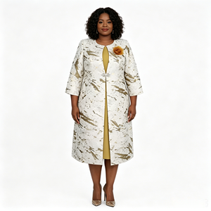 Elegant <b>Women's</b> 2-Piece Dress and <b>Jacket</b> Set for <b>Wedding</b> Guests Church or Formal Evening Events with Flattering Fit - Product Image 2