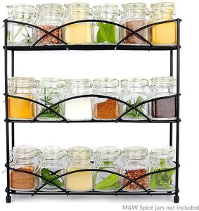 Étagères à épices à montage mural, compartiments de rangement, pour armoire ou porte de garde-robe, lot de 4 pièces - Product Image 6