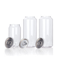 Direct Usine en Stock, Bouteille Transparente en PET 250ml 330ml avec Couvercle en Aluminium Facile à Ouvrir pour Boissons, Support Machine de Scellage