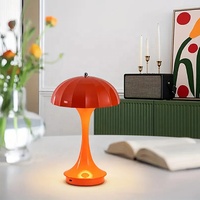 Lampe de bureau LED TAIKOO, style nordique, élégante, rétro, vintage, orange, en forme de champignon