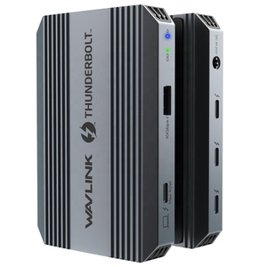 Base de Conexión <span class=keywords><strong>Thunderbolt</strong></span> 4 de 40 Gbps para Dos Pantallas 4K 8K WAVLINK 5 en 1, Hub <span class=keywords><strong>Thunderbolt</strong></span> 4 con Carga PD de 90 W, <span class=keywords><strong>USB</strong></span> <span class=keywords><strong>A</strong></span>, Wavlink UTD49T - Product Image 1
