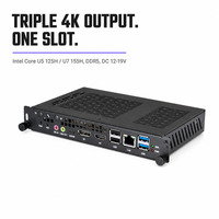 Module OPS Intel Core U5 125H U7 155H DDR5 Triple sortie 4K HD 2.1 DP Type-C 2x M.2 2280 DC 12-19V Slot-in PC