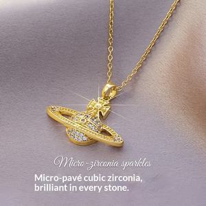 Collier pendentif en alliage d'acier inoxydable haut de gamme, simple et tendance, avec chaîne en bambou, pendentif de luxe pour femme, petit pendentif pour la taille - Product Image 4