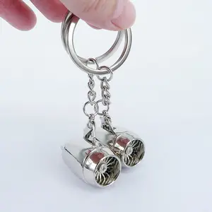 Creative Keychain Aero Engine Keyring Accessory Key Ring Plane Engine Metal Zinc Alloy Airplane Aircraft Pendant Customized A179