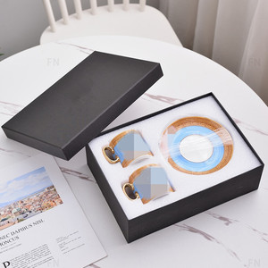 Promotional V Series Ceramic Cup and Saucer Home Gift 6-Piece <b>Set</b> Cup and Saucer <b>Set</b> - Product Image 6