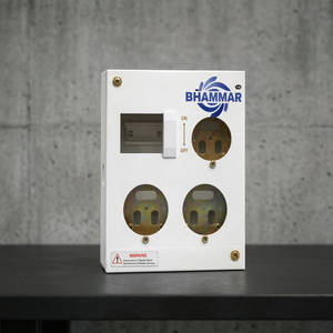 Boîtier de distribution industriel 3 prises + disjoncteur différentiel 20/2A, modèle KK52 OMDMS, en métal, pour usage extérieur/intérieur, fournisseur en gros Inde - Product Image 4