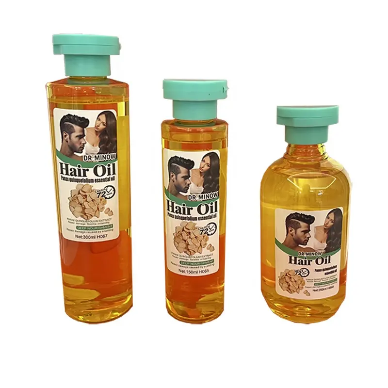 Aceite orgánico de hierbas para el cuidado del cuero cabelludo, aceite Natural de Panax Quinquefolium para el tratamiento del cabello, aceite esencial antipérdida de cabello