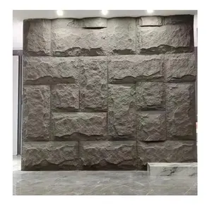 3D بالجملة حجر البولي يوريثين بو ملبس لوحة الحائط مجلس الداخلية في الهواء الطلق للماء بو الحجر