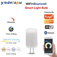 Ampoule LED intelligente G4 Wi-Fi LAPU Tuya, dimmable, 2700K-4000K-6000K, DC/AC12V, télécommande RF, lampe LED G4 à deux broches